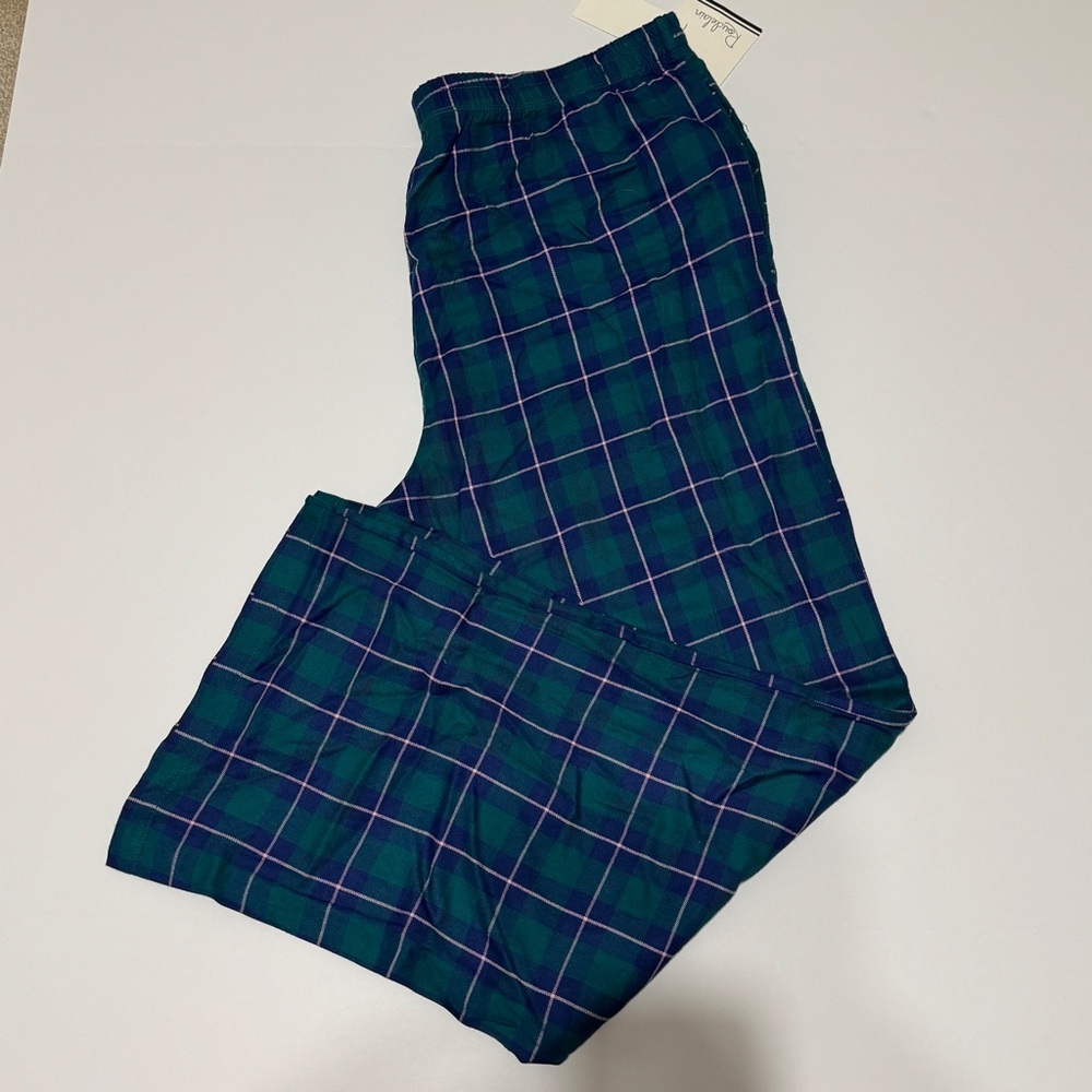 Roudelain Women’s Green & Blue Plaid Pajamas Pants